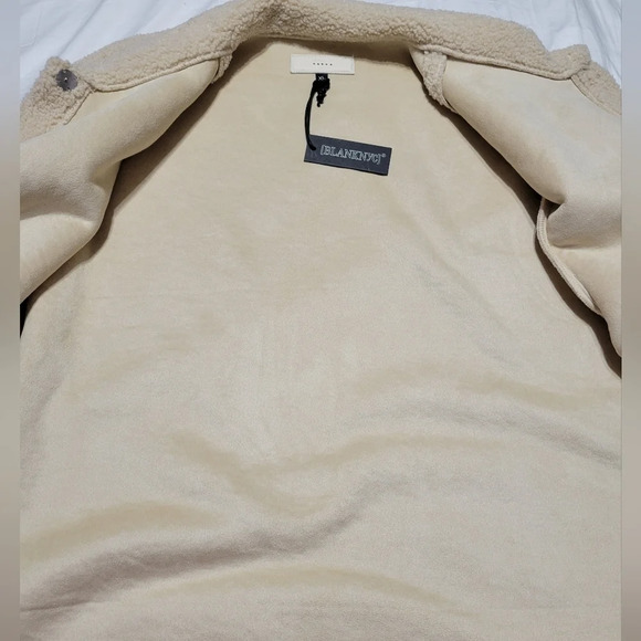 NWT Blank NYC Oversized Sherpa Fleece Teddy Jacket in Cream/Ivory, Size XL. - Picture 7 of 14